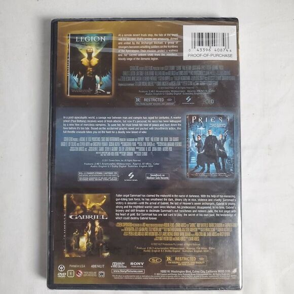 The Fallen Angel – 3-Movie Collection (DVD: Legion, Priest, Gabriel) - Picture 2 of 2